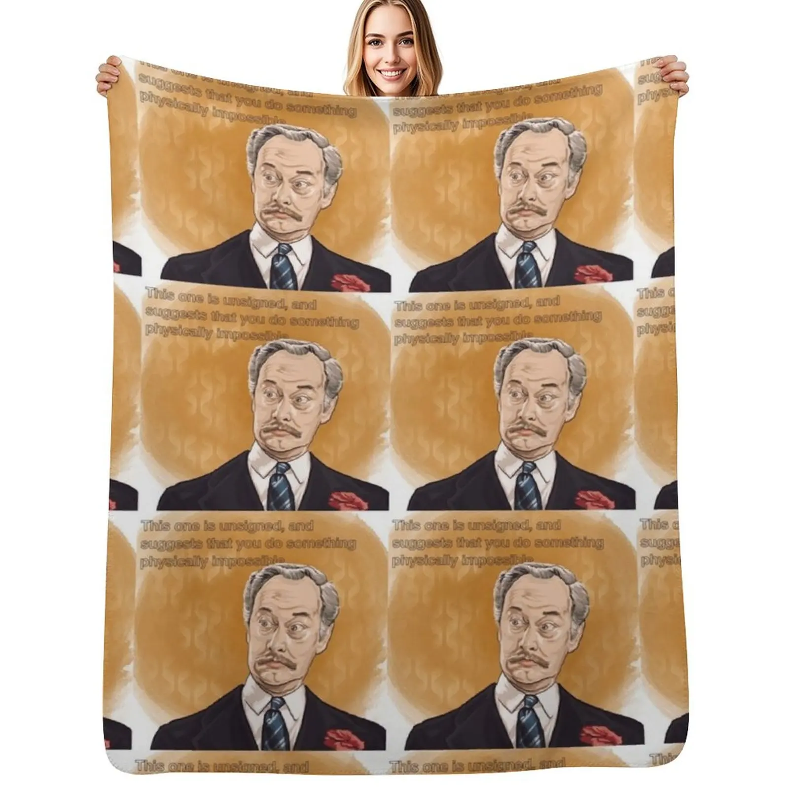 Captain Peacock - AYBS? - Are you being served sir? Throw Blanket Luxurious Soft Fuzzy Blanket for Sofa Bed