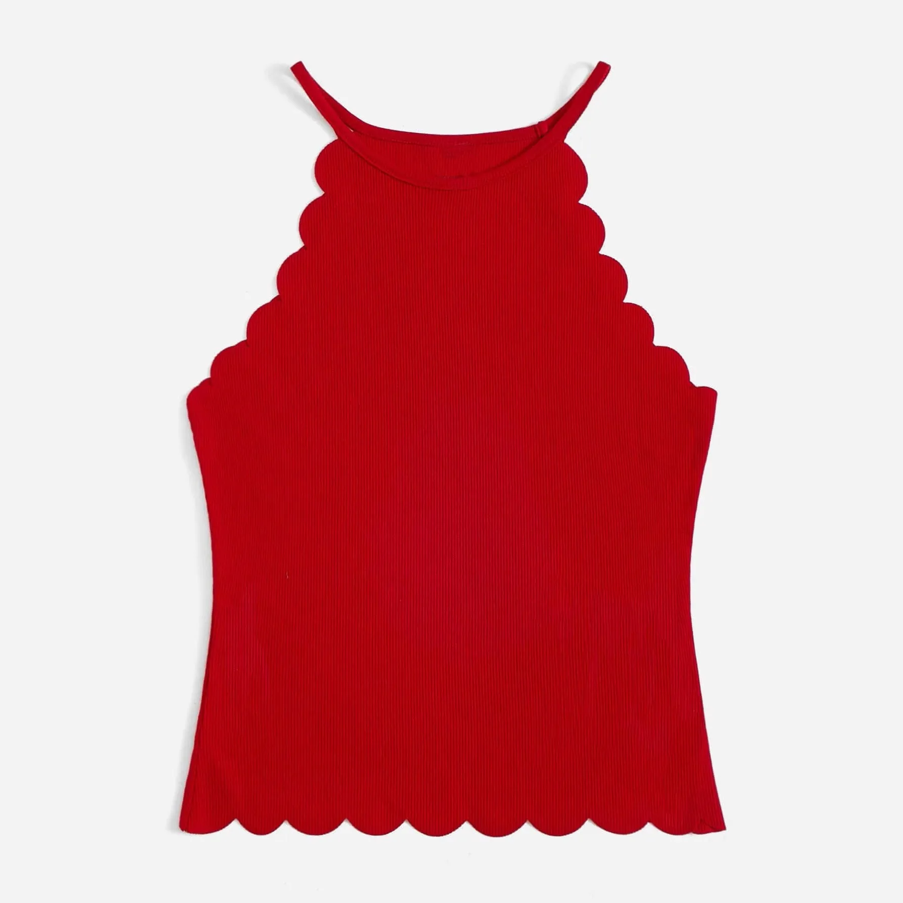 Outwear Unpadded Top Fitted Fresh Sweet with Pique Texture Fitted Silhouette Cute Sexy Regular Length Spring Tank Top for Women