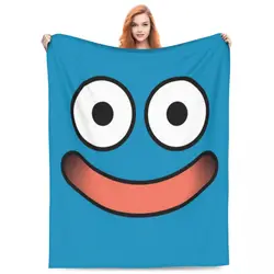 Coperta da tiro Dragon Quest Slime Face Micro Fleece coperta quattro taglie Retro Warm per camera da letto coperta AntiPilling