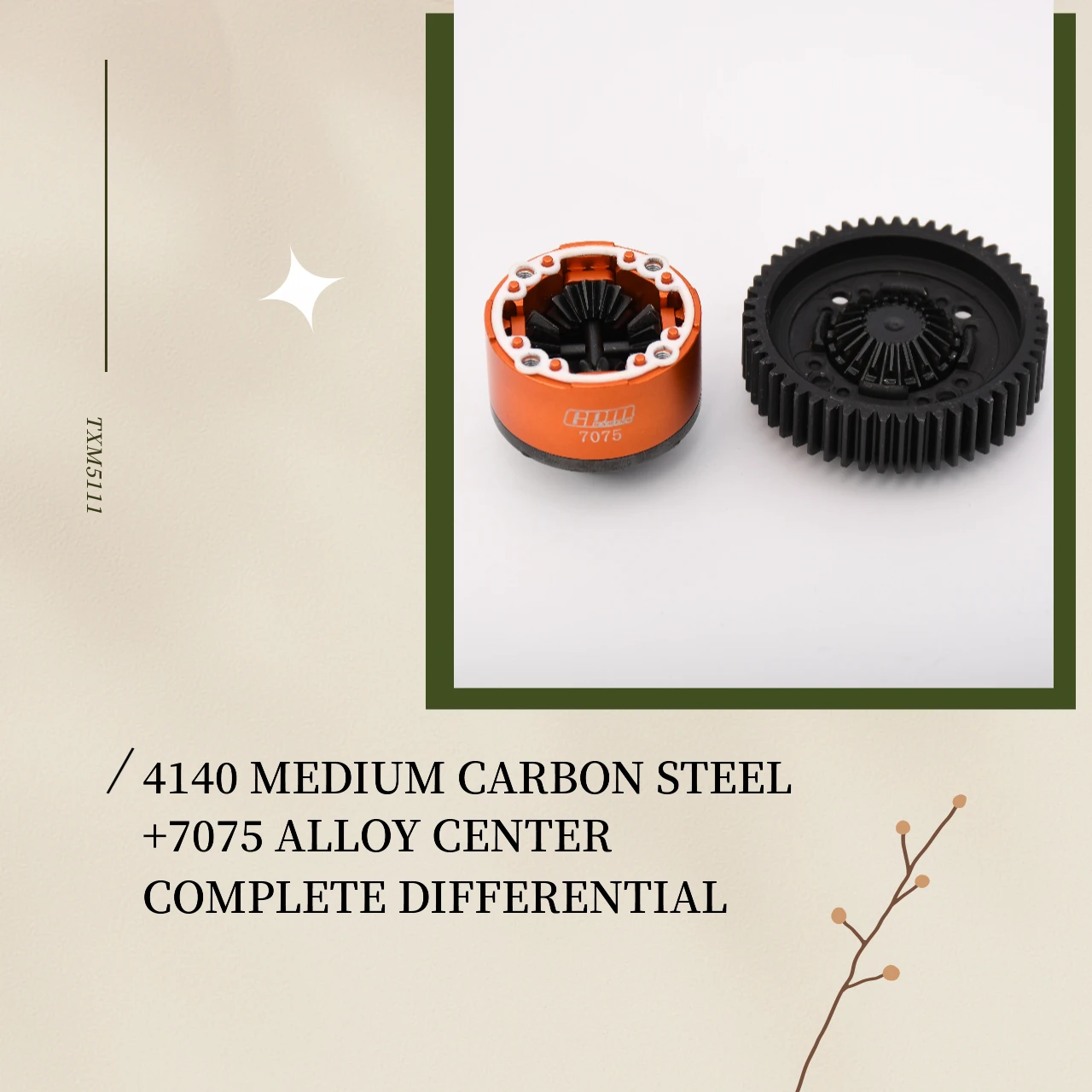 

GPM Carbon Steel +7075 Alloy Center Complete Diffs TRAXXAS 1/5 X-Maxx, 1/6 XRT