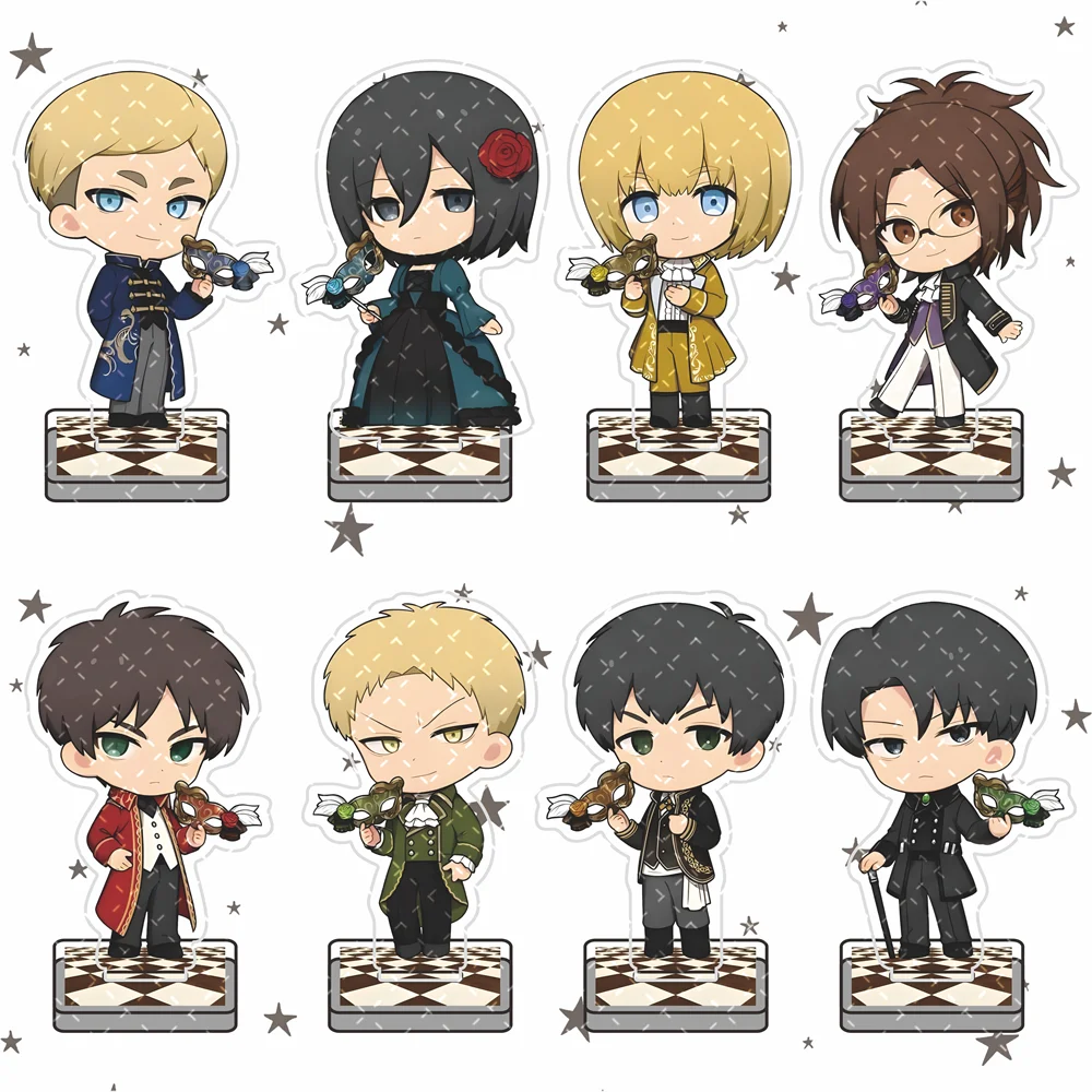 Attack on Titan 10cm Acrylic Stand Figures Keychain Manga Collectible Standee Desk Ornament Decor Gift for Anime Fans