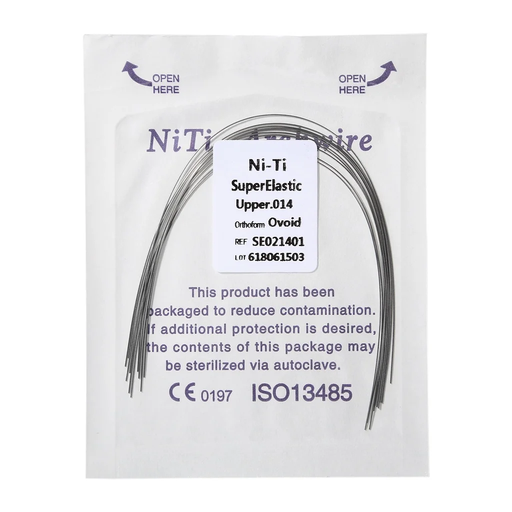 10 Pacotes/100pcs Ou 1 10pcs  Alambres de arco Dental para ortodoncia, súper elásticos, NITI, redondos, rectangulares, arco infe