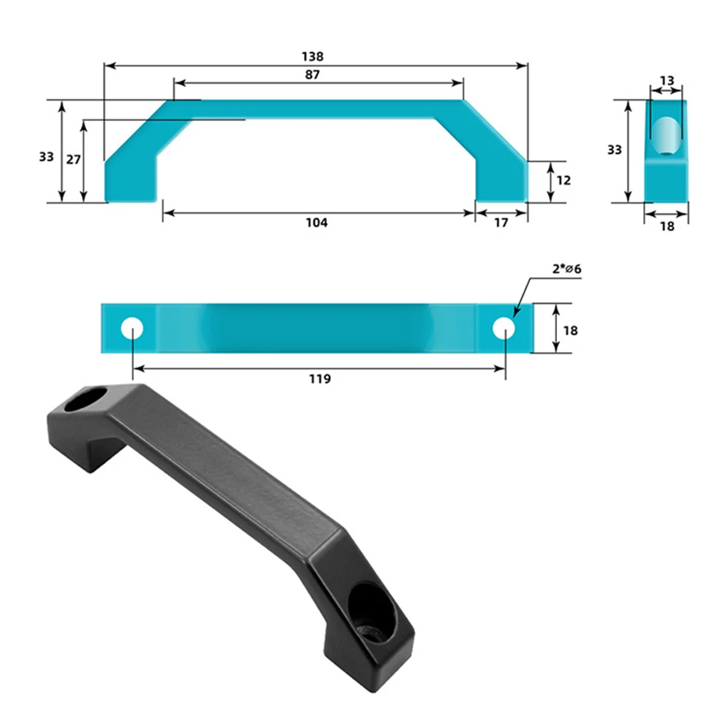 Adaptable For Indoor Decoration Aluminum Alloy Handle Furniture Handle Easy Installation High Strength Lightweight