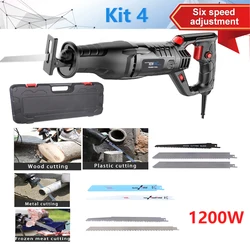 NEWONE Reciprocating Saw Saber Saw Garden Saw 900W/1050W/1200W Metal Woodworking frozen-meat Bone Cutting Sawblades
