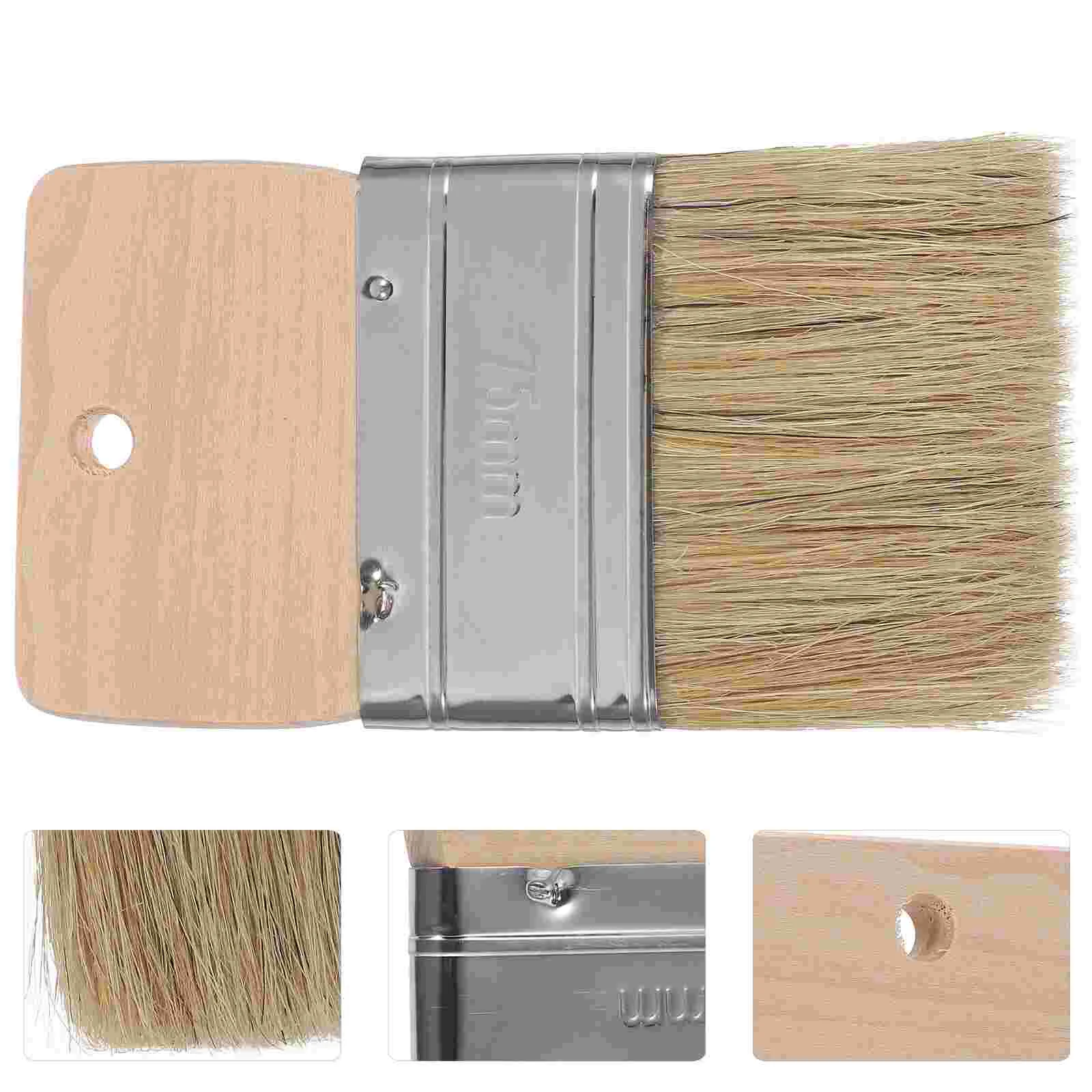 Paint Brushing Cleaning Furniture Brushes Wood Handle Painting Wooden Sand Small for Oil