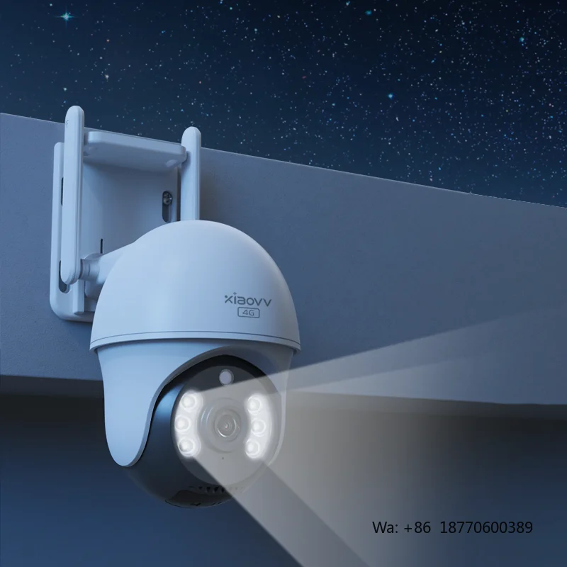 Xiaovv App, 3MP Optical Zoom Starlight Network PTZ Camera, 360° Surveillance Camera, IR Distance Up to 100m, Face Detection