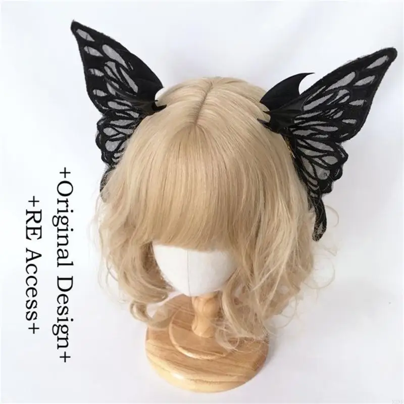 K3NF Devil Wing Hair Clip Black Butterfly Hair Clip Bat Wing Hair Clip Goth Barrettes