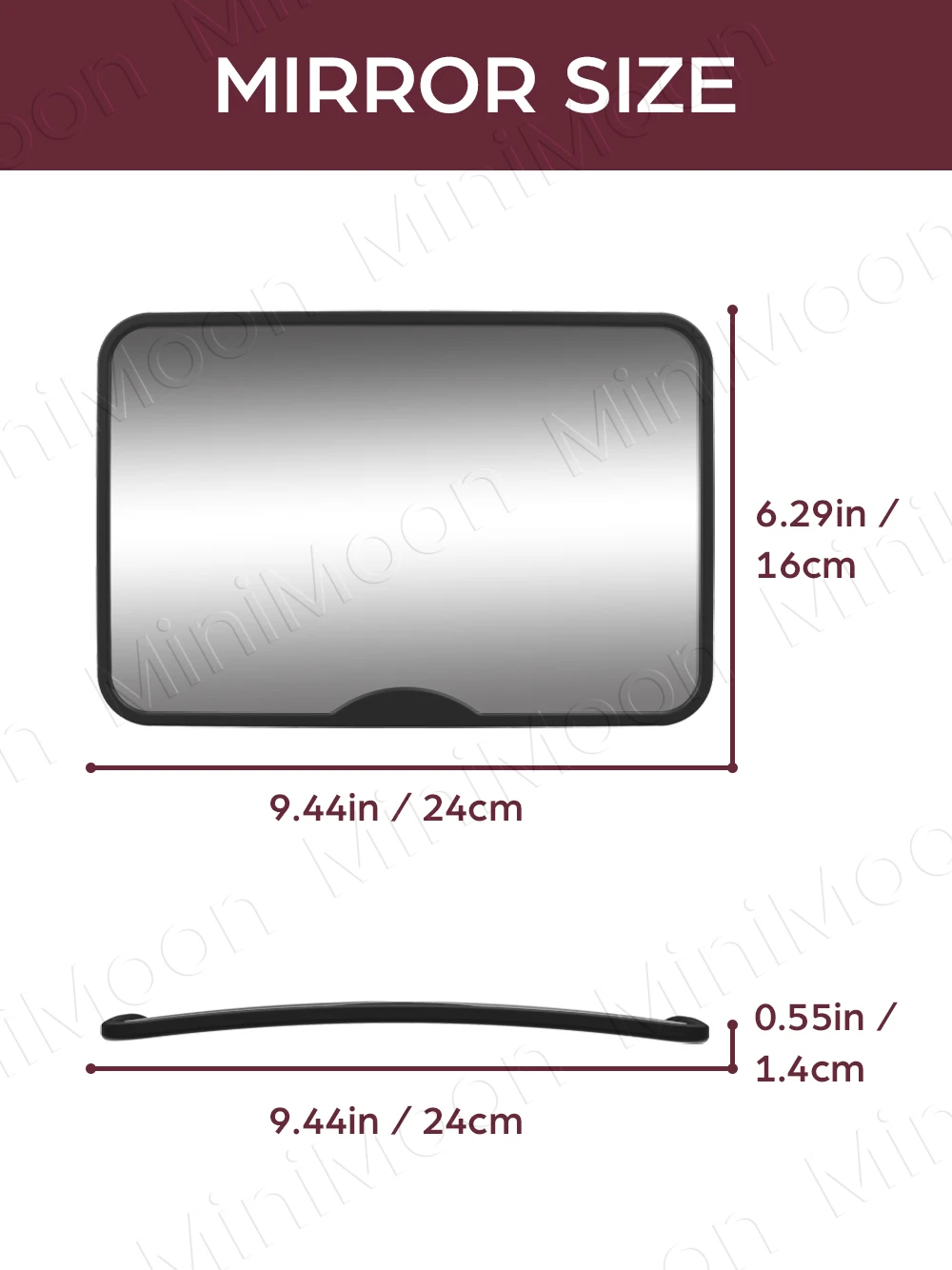 مرآة سيارة للأطفال كبيرة الحجم مقاومة للكسر، مرآة للمقعد الخلفي مضادة للأشعة فوق البنفسجية مع رؤية واسعة وواضحة #2