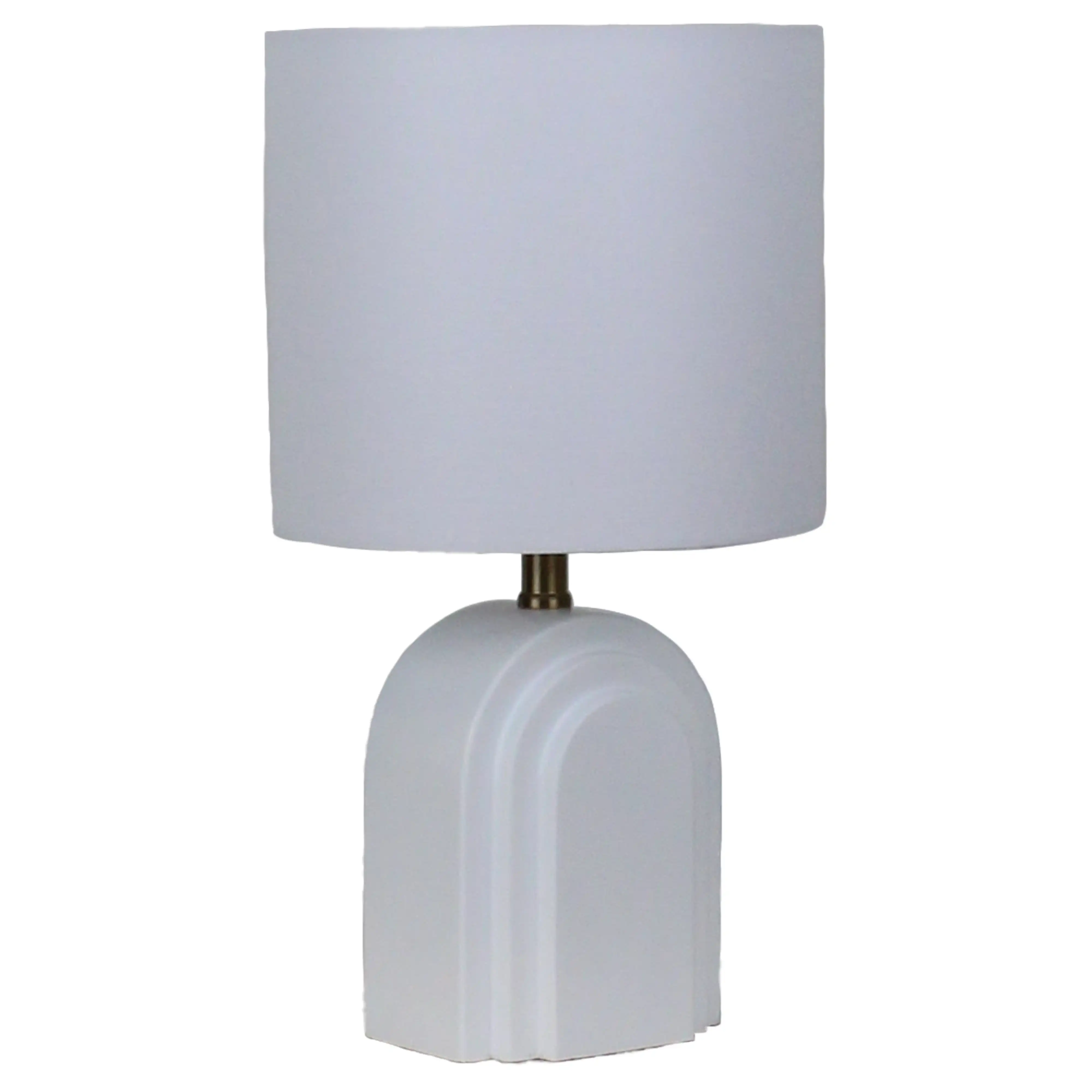

Matte White Resin Arch Table Lamp, 16H