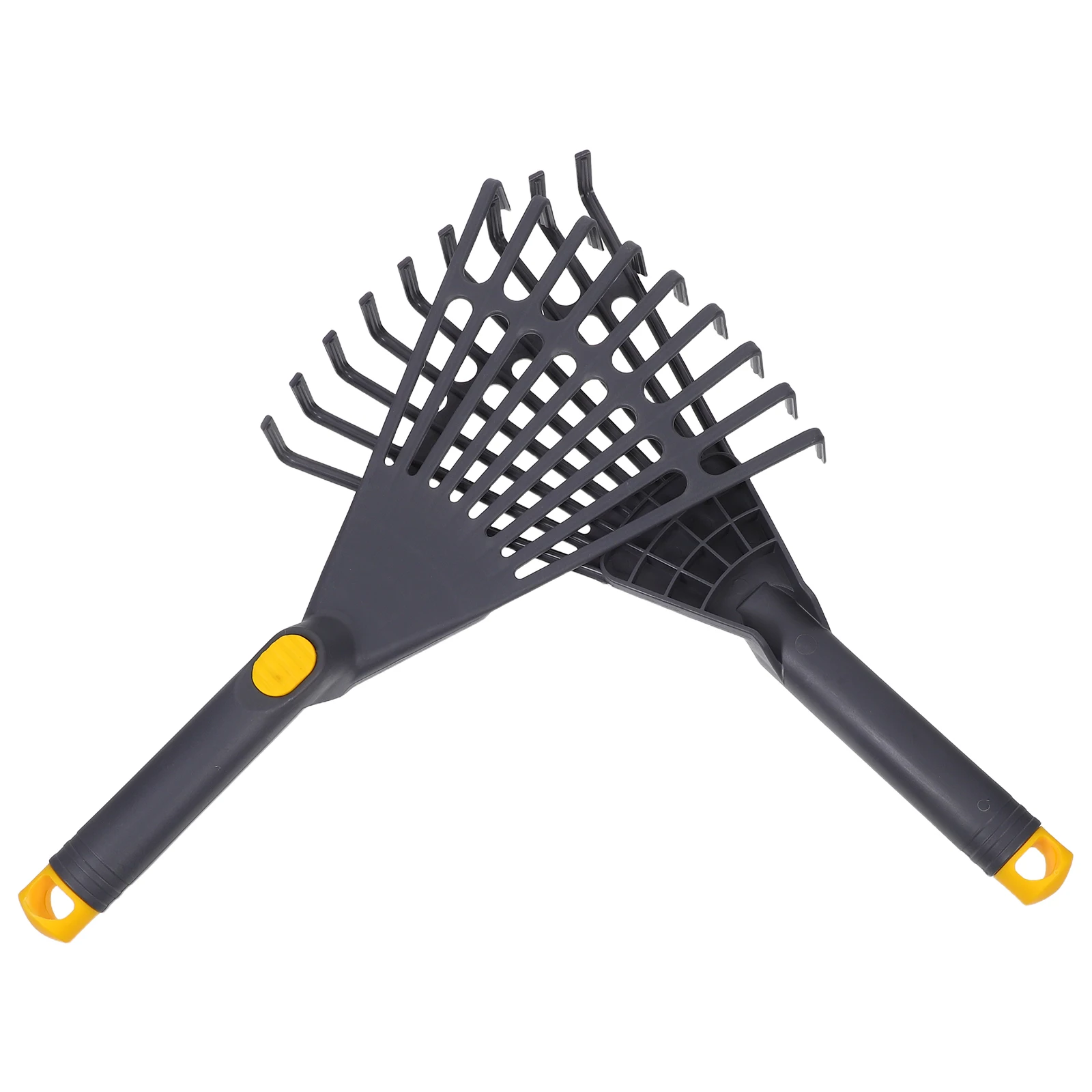 

2pcs Garden Rake 13.64"X6.88" Lightweight Plastic Leaf Rake For Gardening Ergonomic Handle Lawn Garden Maintenance Yard Rakes