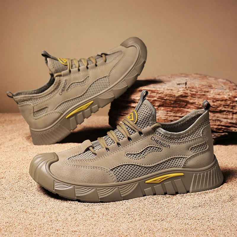 

Men's Breathable Casual Work Shoes Spring 2025 Mesh Lightweight Dirt-resistant Fashionable All-round Construction Site Labor Pro