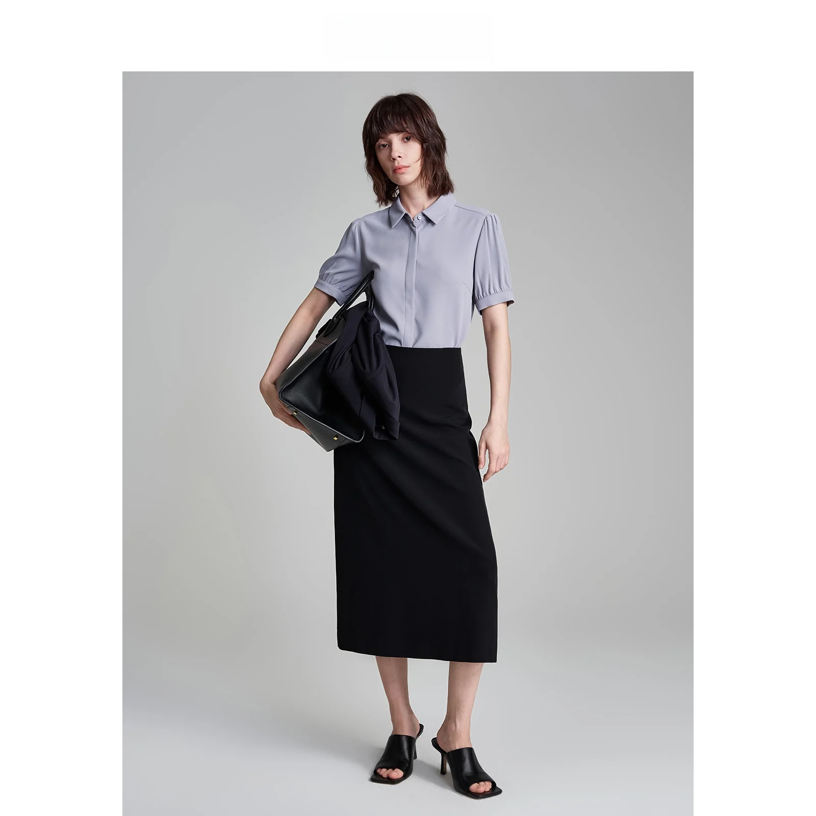 

Летний повседневный комплект LeLenth: шифоновая блузка и брюки для женщин, профессиональный деловой костюм для собеседований, полиэстер