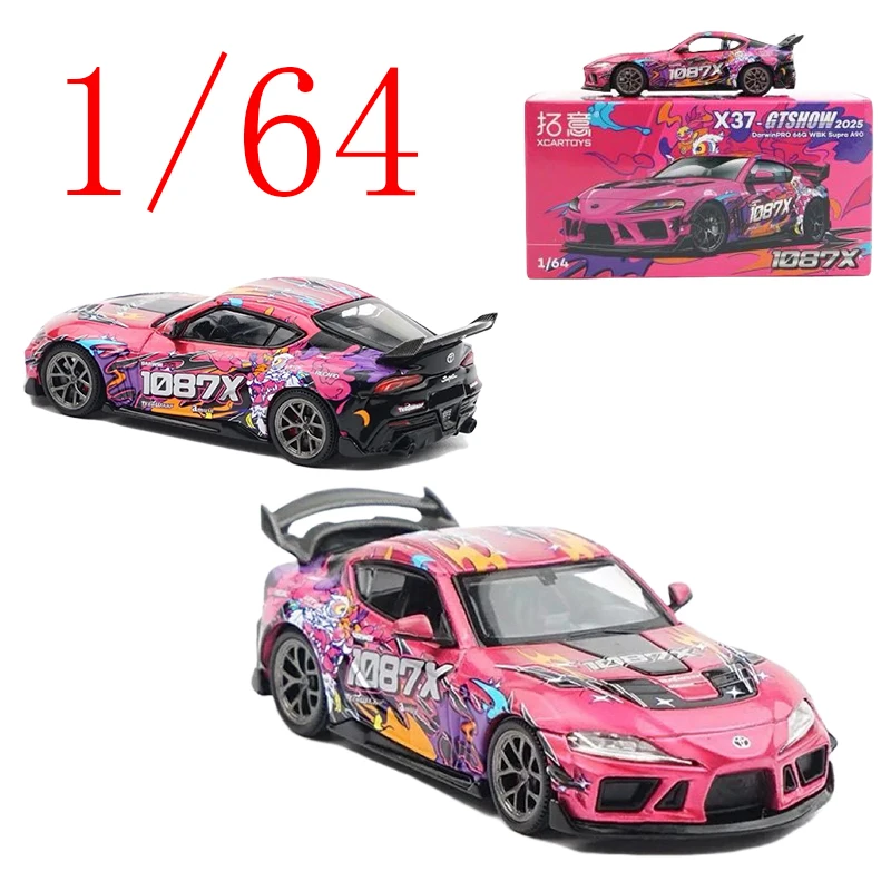 

XCARTOYS, литая под давлением модель автомобиля из сплава в масштабе 1/64, Toyota Supra A90 1087X, игровые транспортные средства, игрушки для мальчиков, подарок, оригинальная коробка