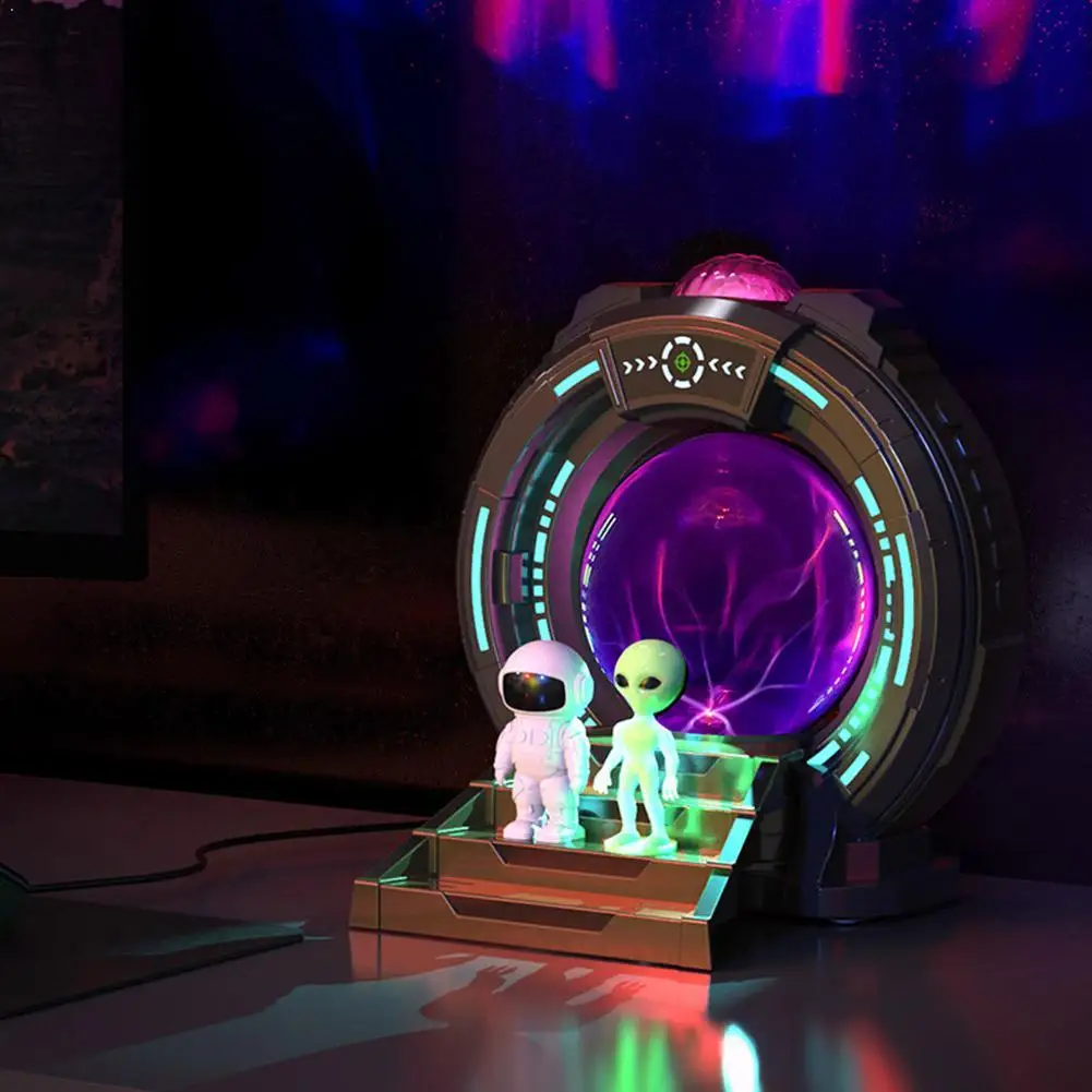 

Multifunctional Stargate Projector LED Night Light for Adults Teens Bluetooth Speaker White Noise, Alarm Clock, Atmosphere Lamp