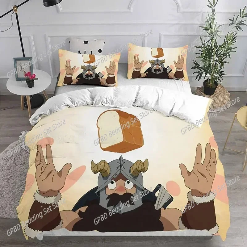3D Cartoon Delicious in Dungeon 3D Bedding Set Duvet Cover Pillowcases Single Twin Full Queen King Size Home Decor Quilt Boys Gi