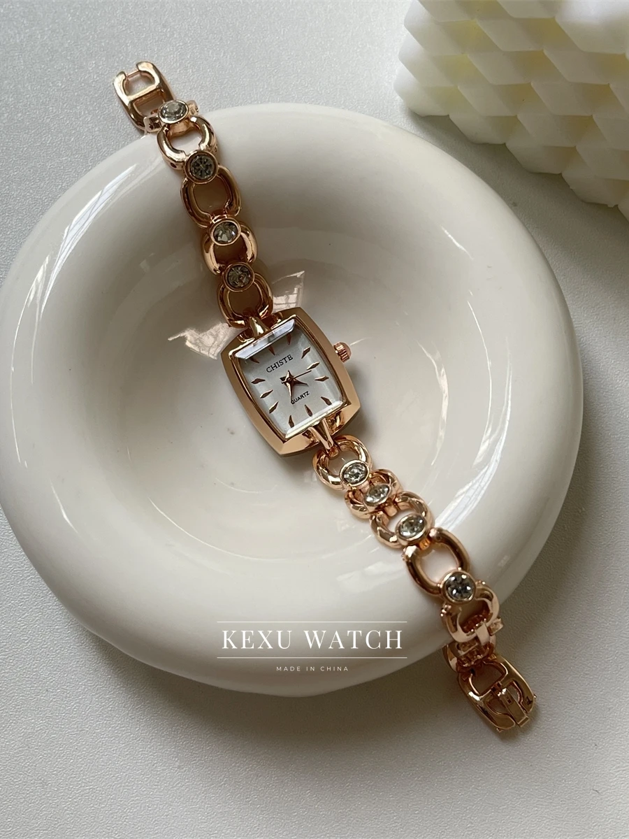 CHISTE Watch for Women, Dainty Rectangular Face Women's Watches, Elegant Gold/Rose Gold/Silver Bracelet Ladies Watches Wholesale