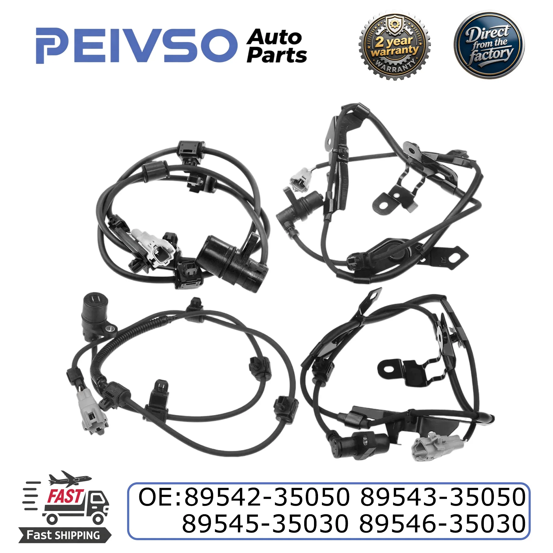 89542-35050 89543-35050 89545-35030 89546-35030 Front Rear LH RH ABS Sensor For Toyota 4Runner 1996-2002 2.7L 3.4L