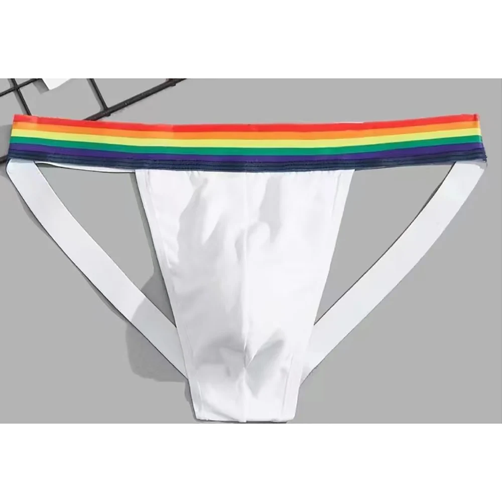 Men\'s Jock Strap Breathable Underwear Backless Jockstrap Briefs Underpant Thong Gay Panties Transparent G Strings Erotic Lingeri