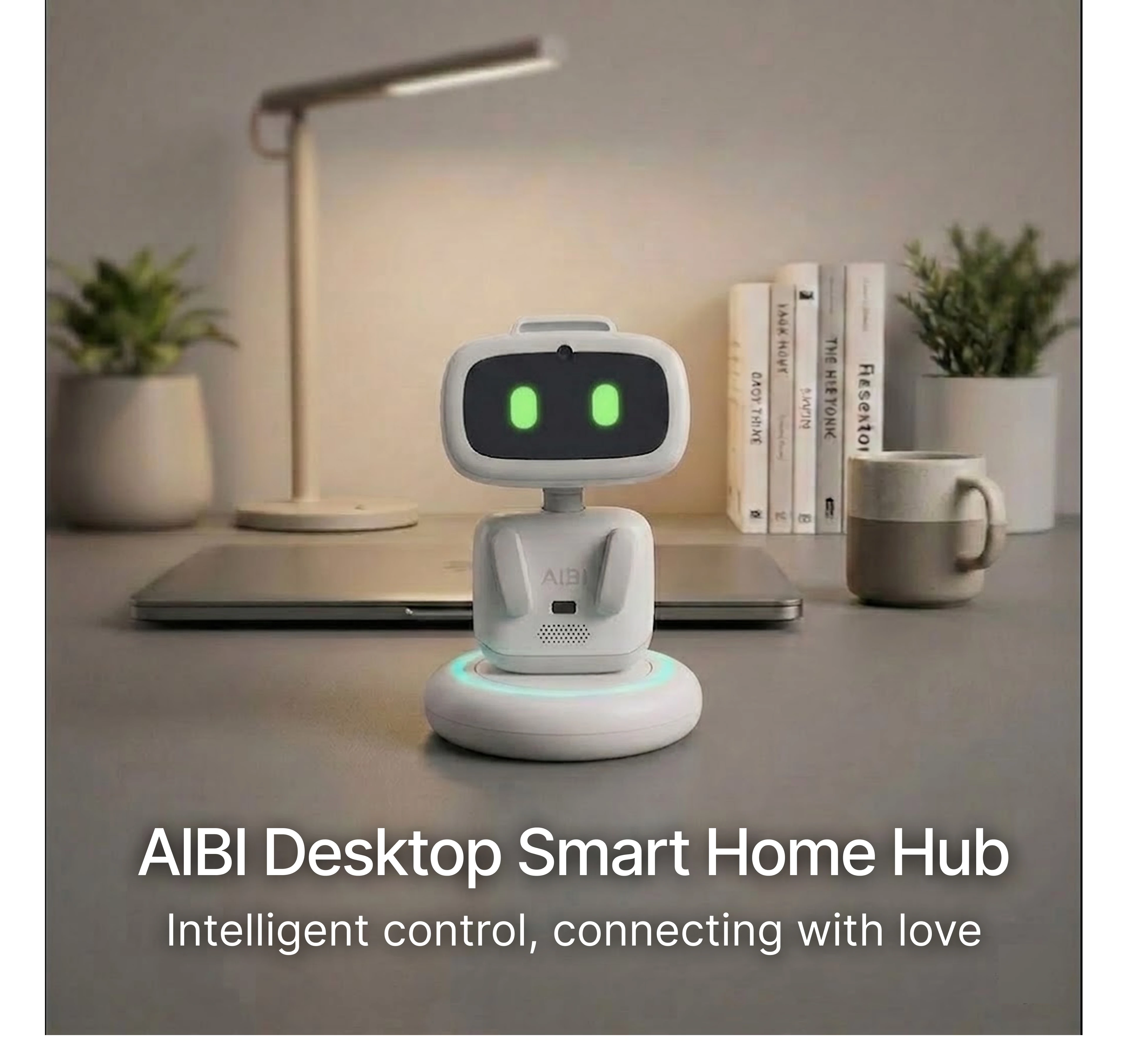 AIBI Ai ポケットロボット | AIペット、Bluetooth Wifi接続、回転
