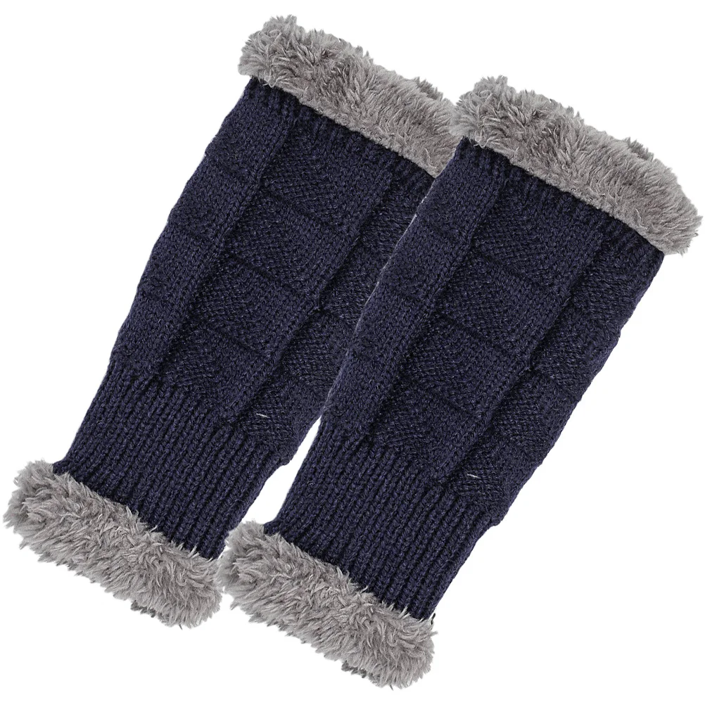 

1Pair Warm Keeping Gloves Half Finger Knitted Winter Hand Warmers Thermal Open Finger Thermal Gloves Comfortable Outdoor Cold