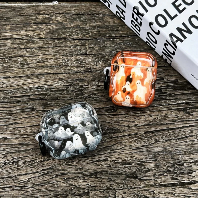 

Suitable for Appleairpods3/4Cartoon Ghost Headphone CoverPRO2Personalized Solid Color CasePRO3Simple Drop-Resistant