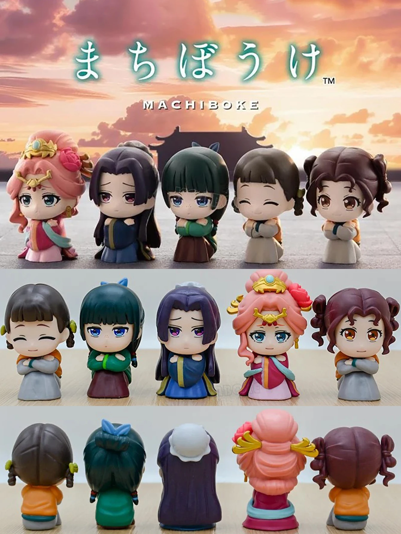 1/5PCS 9cm Kusuriya no Hitorigoto Anime Figure Q Version Maomao Action Figure Kawaii Jinshi Figurine PVC Collection Model Toys