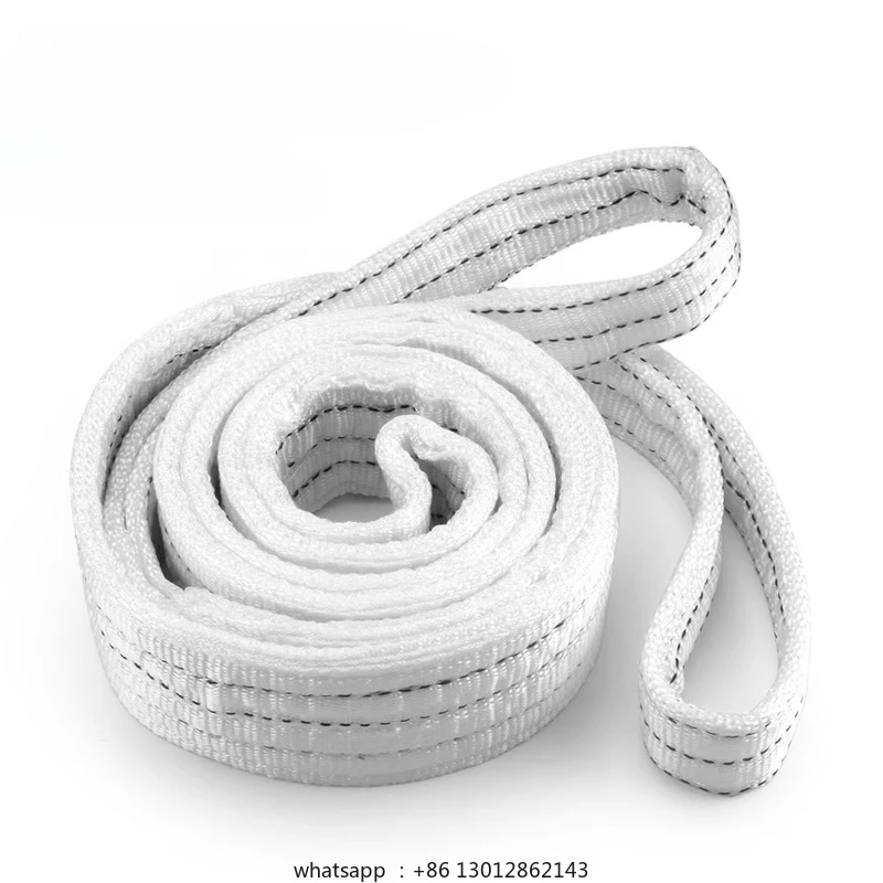 

Белый плоский строп с подъемным стропом износостойкого типа.