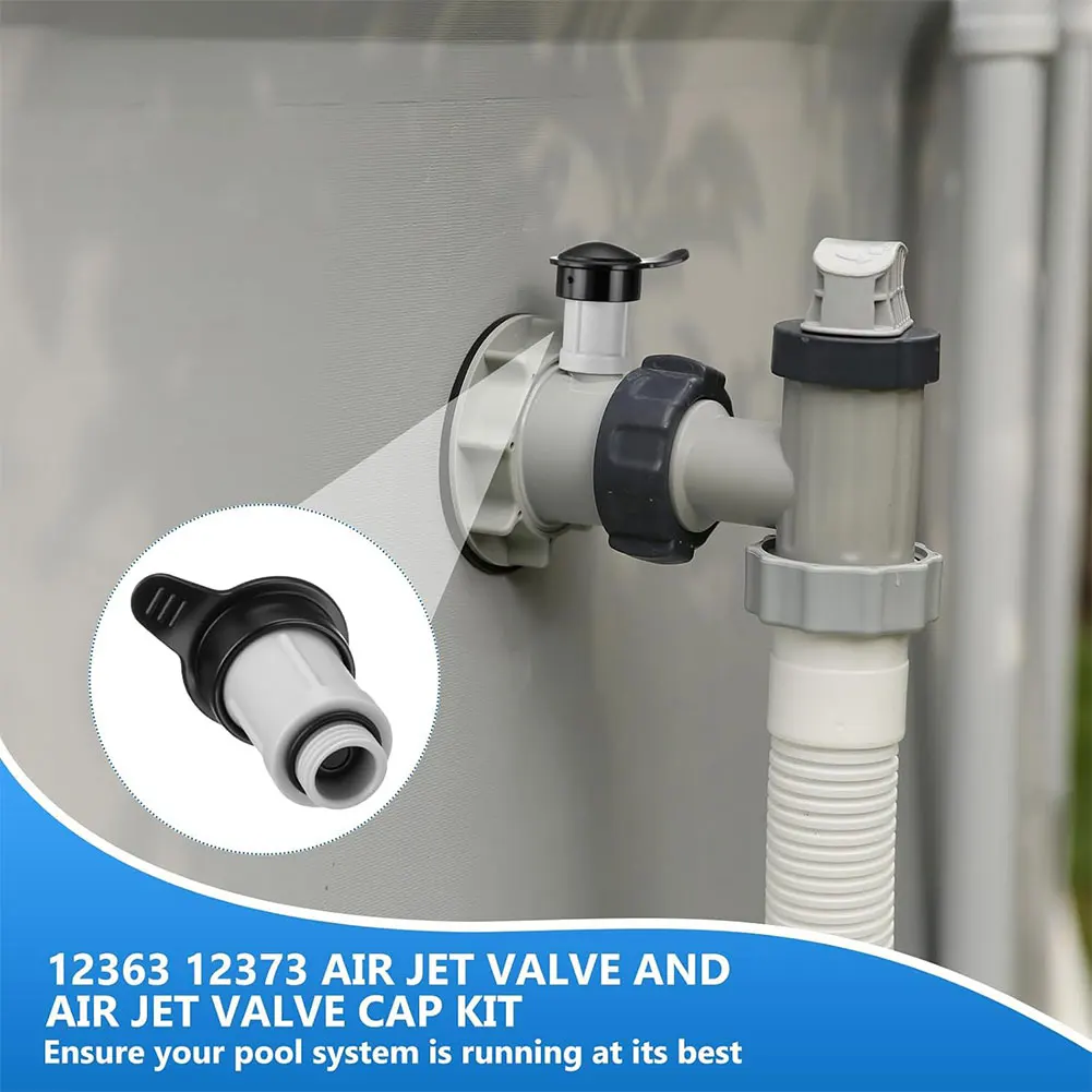 12363 12373 Air Jet Valve & Air Jet Valve Cap Pool Air Injector Cover for Pool Maintenance Swimming Pool Accessory
