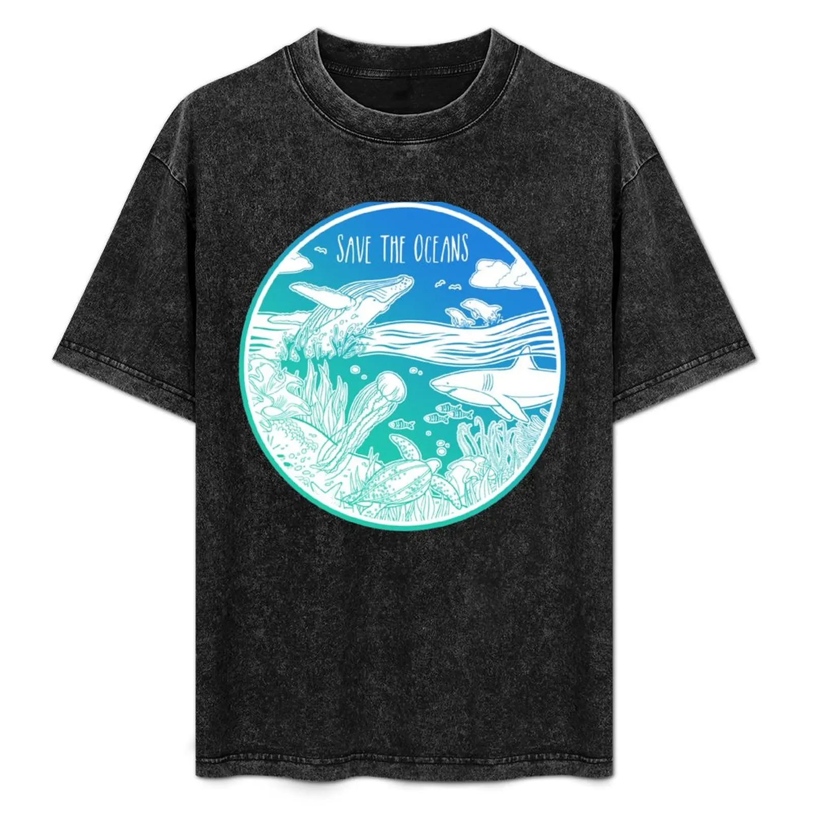 

Save the Oceans! T-Shirt Casual Holiday Short Sleeve Tee