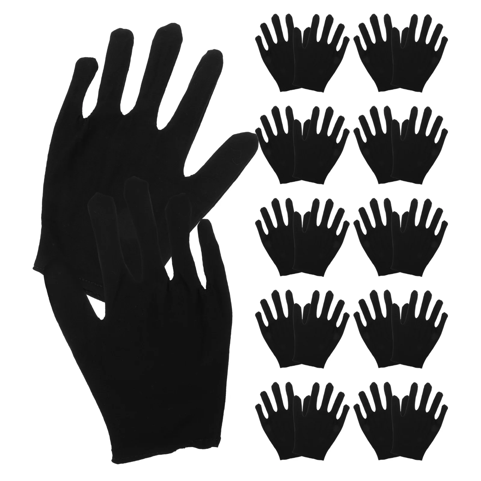 12 Pairs to Sleep Miss Fishing Gloves Jewelry Touching Costume Honor Guard Work