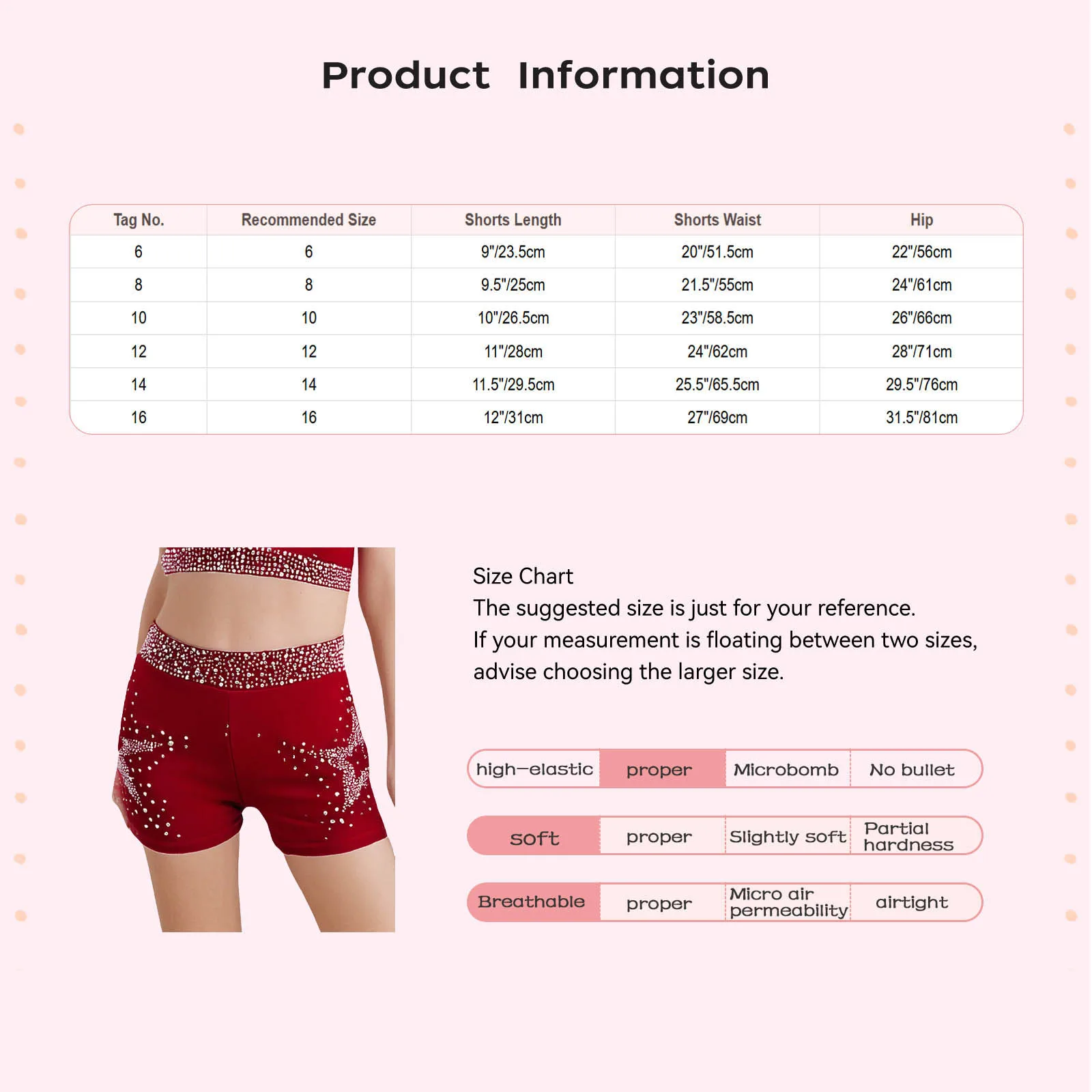 

Shiny Rhinestones Ballet Dance Gymnastics Shorts Kids Girl Elastic Waistband Figure Skating Acrobatics Modern Dance Shorts