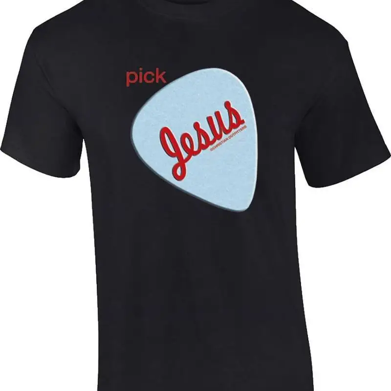 TALL Pick Jesus Guitar Pick Christian T-Shirt