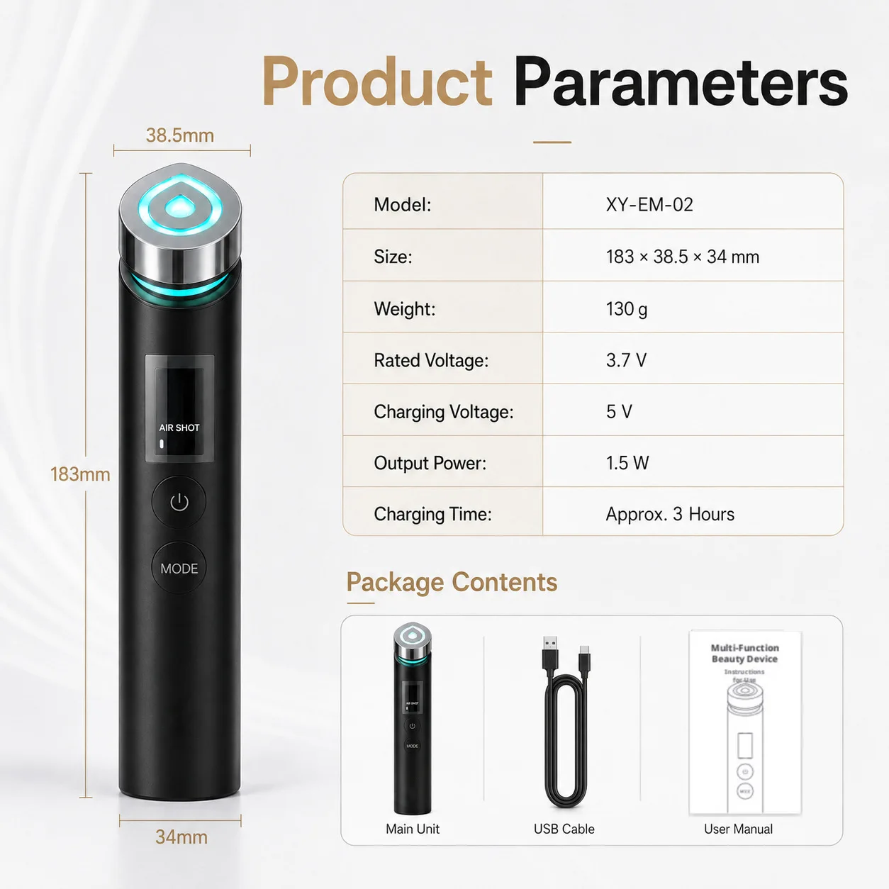 Radio Frequency Eye Beauty Instrument EMS Hot and Cold Double Application Beauty Instrument, Imported Care Instrument