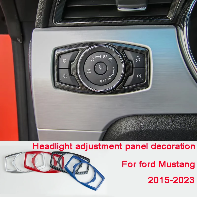 Scheinwerfer Einstellung Panel Dekoration Rahmen Für Ford 2015-2023 Mustang F150 Innen Zubehör Trim Abdeckung