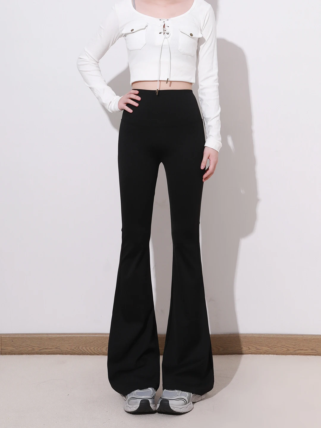 

Брюки для йоги с высокой талией, женские брюки для фитнеса, расклешенные леггинсы, верхняя одежда, повседневные длинные брюки, спортивная одежда для похудения