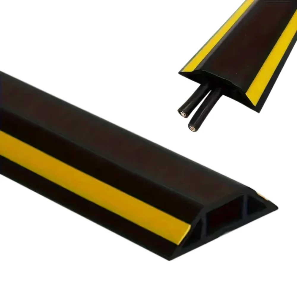 Self-adhesive Cable Channel PVC Floor Cable Cover/Cord Protector Extension Electric Wire Duct Slot Cable Manage For Home