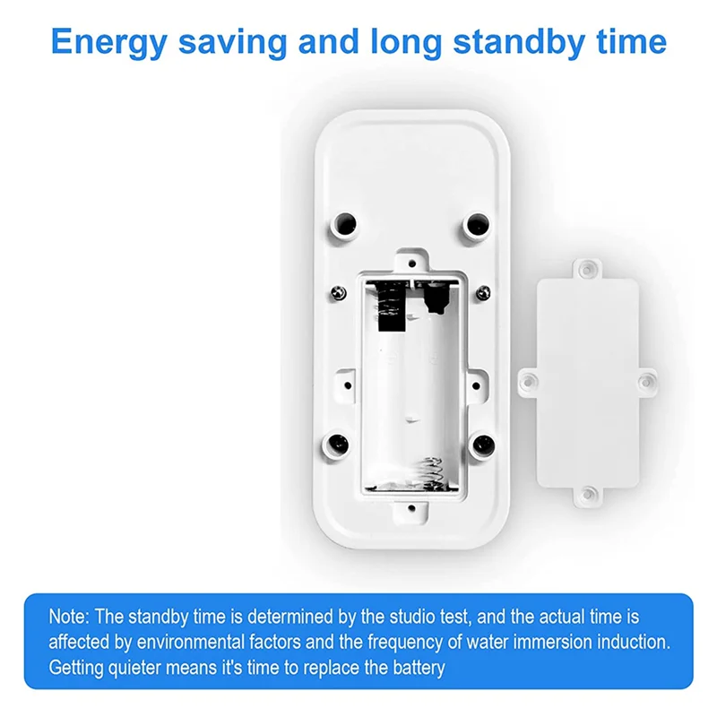 【VENDITA VELOCE】2X Sensore acqua Allarme 90Db Rilevatore perdite d'acqua Avviso Monitoraggio perdite e allarme antigoccia per cucina Bagno Basemen