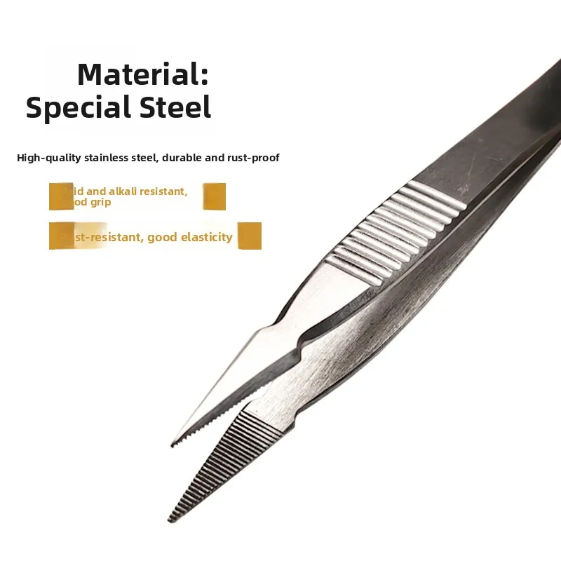 Original ANEX Kiga Manufacturing Stainless Steel Tweezers 135 Home Fabric Sewing DIY Materials Tools And Finished Products view 5