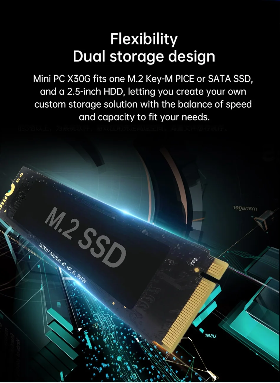 Fanless Mini PC 12th Gen Intel Celeron J6412 DDR4 M.2 SSD 2x GbE LAN RS232 RS485 Support WiFi SIM 4G LTE Windows 10/11 Linux