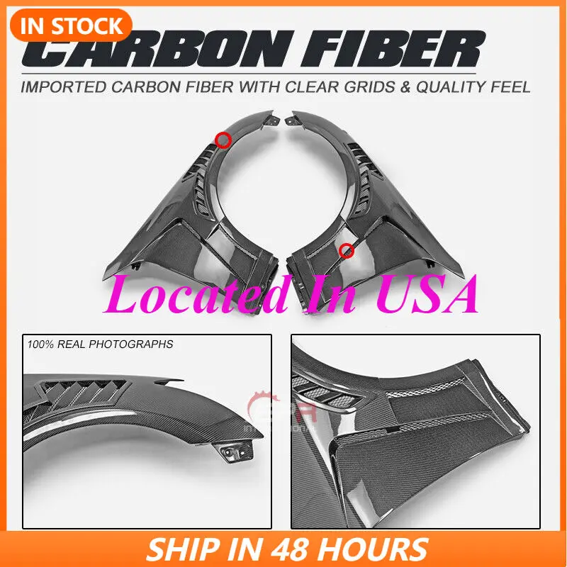 For Nissan Skyline CPV35 Infiniti G35 Front Vent Fender Mudguards Carbon Fiber