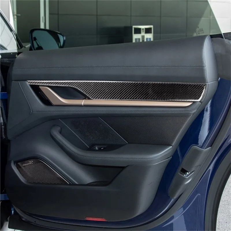 Black Car Interior Decoration Protection Carbon Fiber Sticker For Porsche Taycan 2019-2022 Auto Styling Accessories view 4