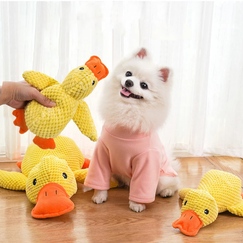 Dog Toy Stomping Duck Bite Resistant Grinding Teeth Cleaning Large Dog Interactive Entertainment Puppy Boredom Pet Plush Toy