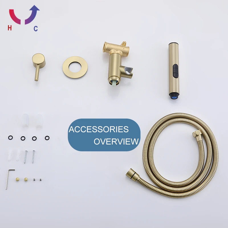 Brass Toilet Faucet Bidet Shower High Pressure 3 Functions Handheld Sprinkler Hot and Cold Faucet Bidet for Bathroom Set