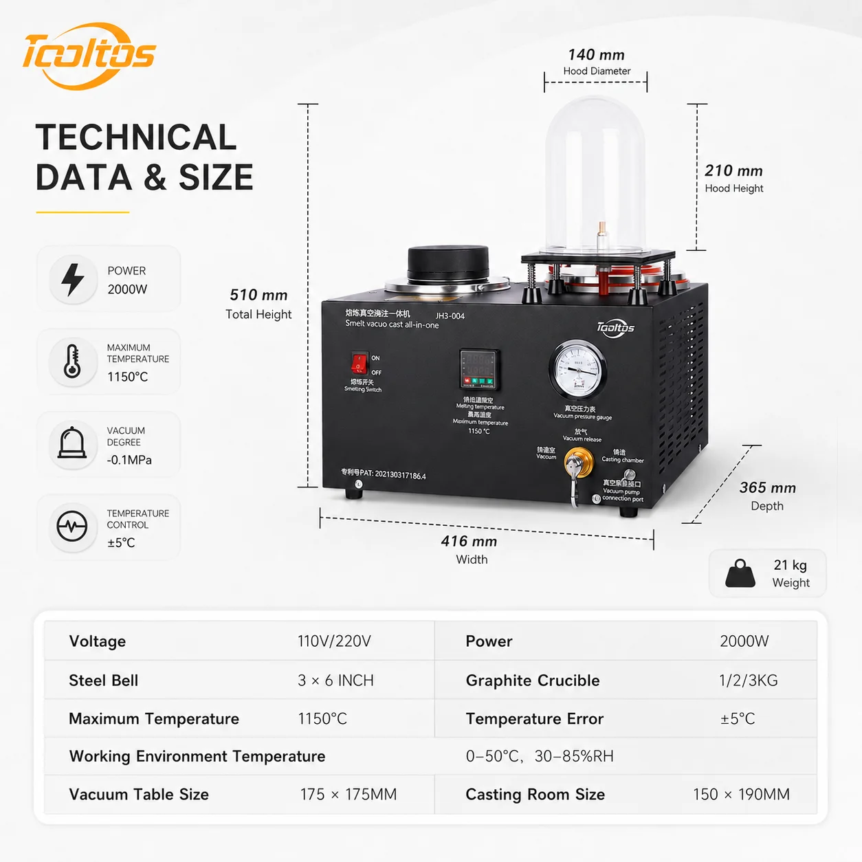 Tooltos Metal Casting Machine — product information 4