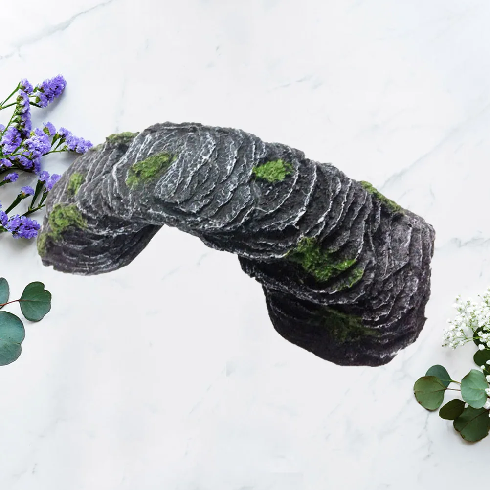 

Reptile Climb Stone Bridge Turtle Basking Ramp Dry Wet Aquarium Decor Fish Hiding Cave Hideout Ornament Resin Bridge