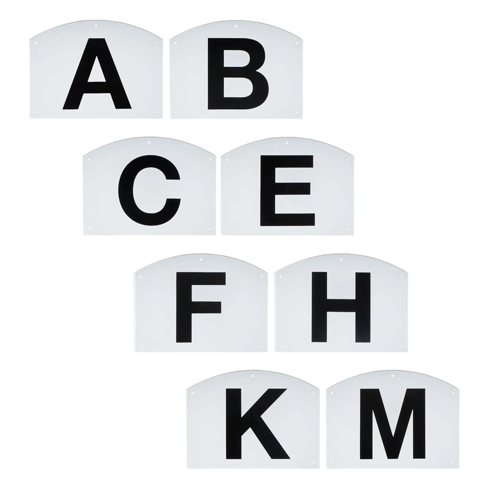 Dressage Letters Wall Mount Waterproof Arena Marker Set Easy Setup for Outdoor Equestrian Training Grounds