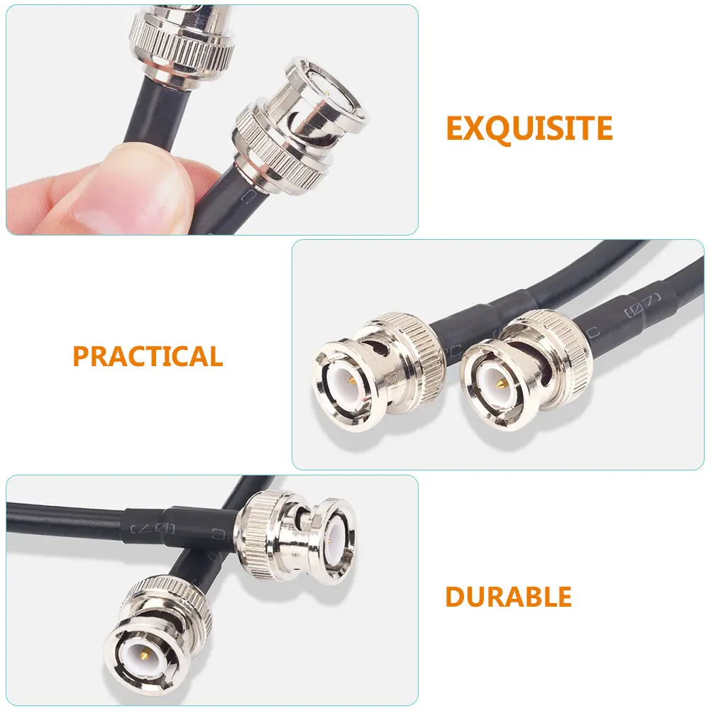 2M Rg58 Bnc Male to Male Coax Cable Low Attenuation 50 Ohm Coaxial Cable Precision Terminated for Equipment