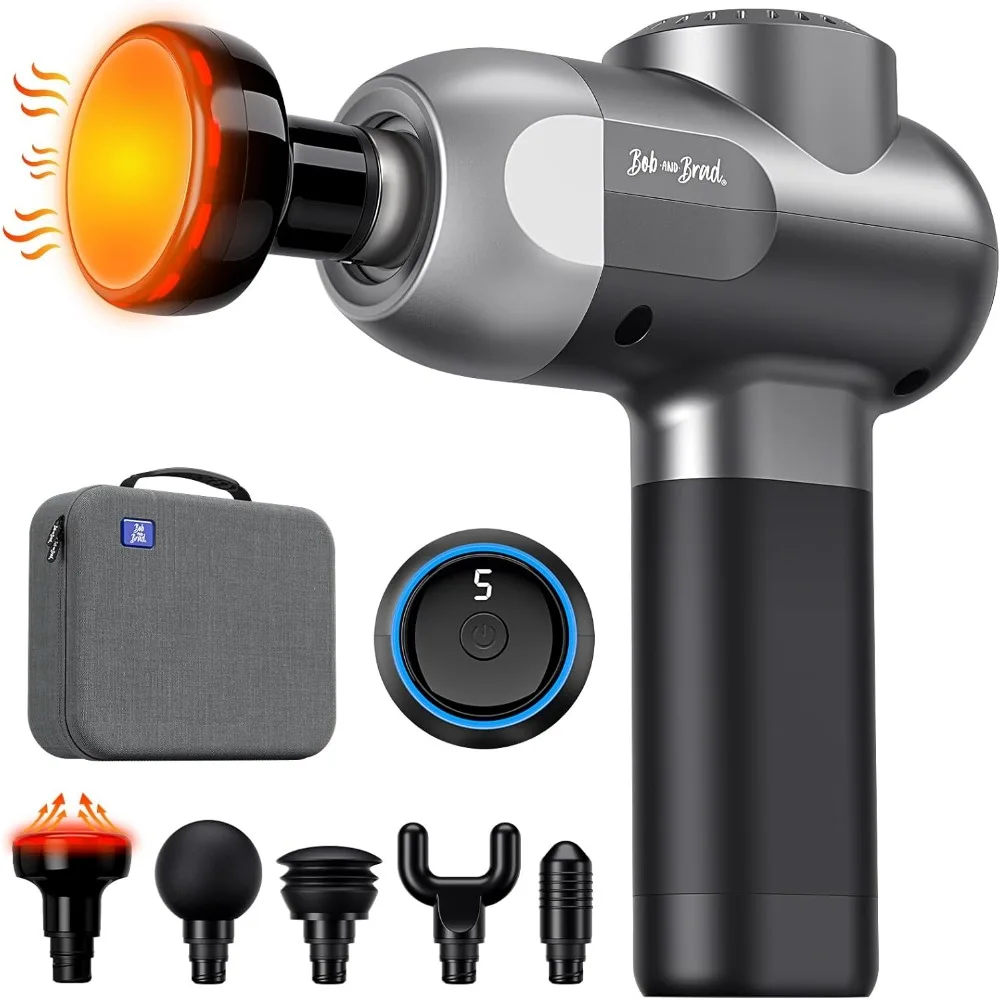 

Массажный пистолет BOB AND BRAD C2 Plus с подогревом, ударный массажер для глубоких тканей, массажер для мышц, электрические массажеры для спины для Pr