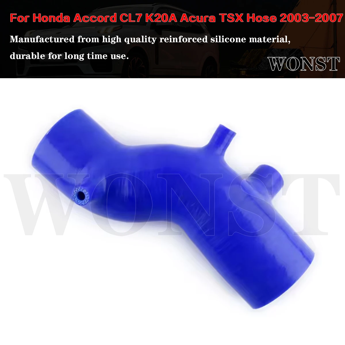 

1 шт. 4-слойный синий для Honda Accord CL7 K20A Acura TSX 2003-2007 годов, силиконовый индукционный впускной шланг 2004 2005 2006