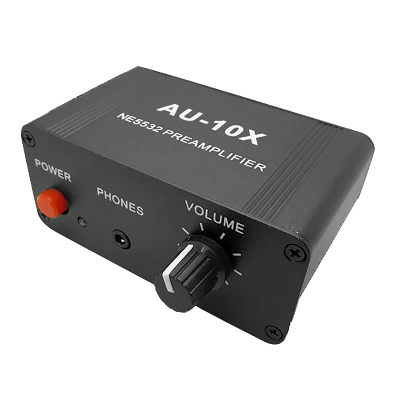 

AU-10X DC 12V NE5532 предусилитель стереозвукового сигнала для музыки с внешним усилением 20 дБ RCA тональный регулятор громкости